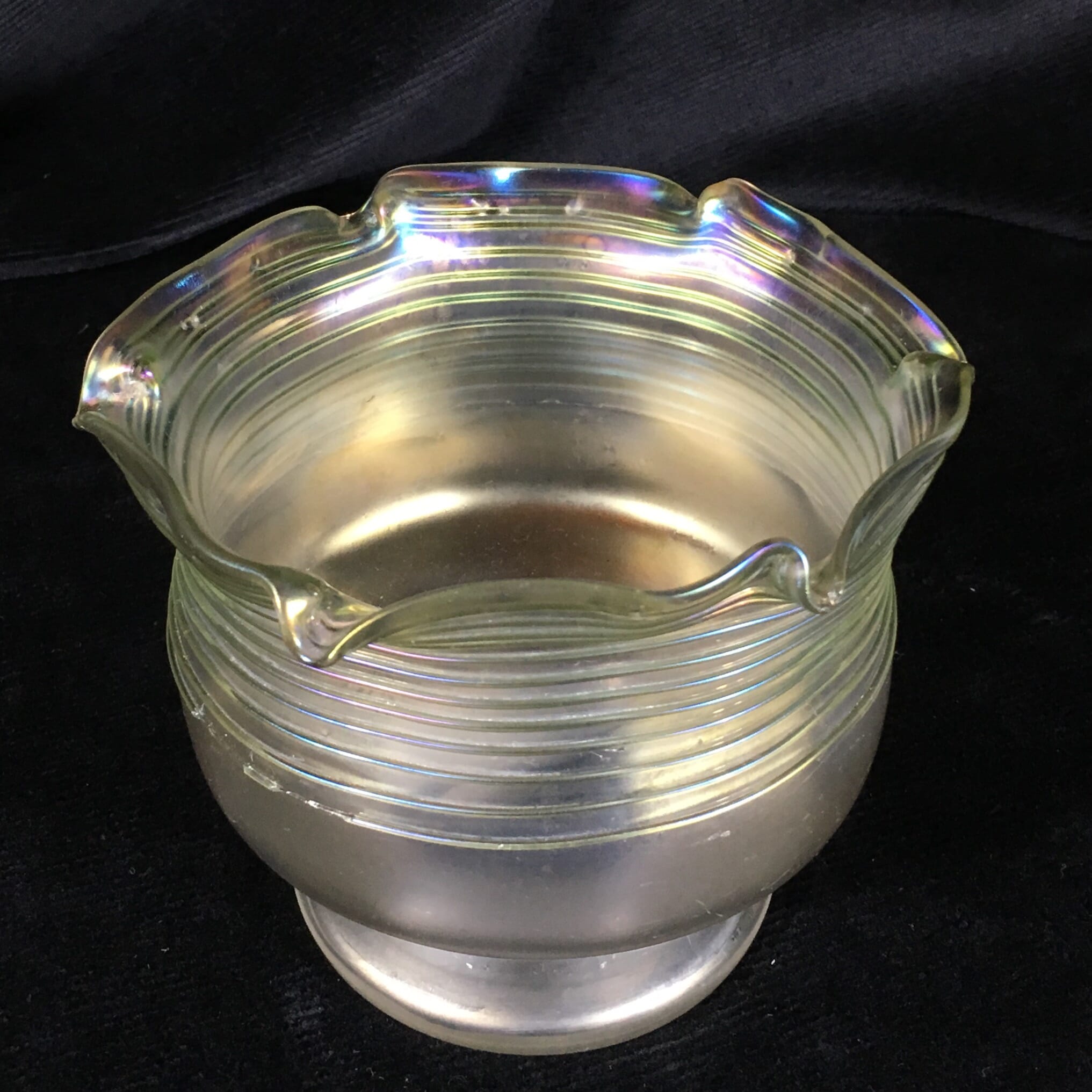 Loetz style Art Nouveau glass vase with trails, c. 1900-0