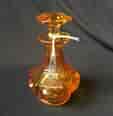 Bohemian amber glass perfume bottle C. 1840 -0