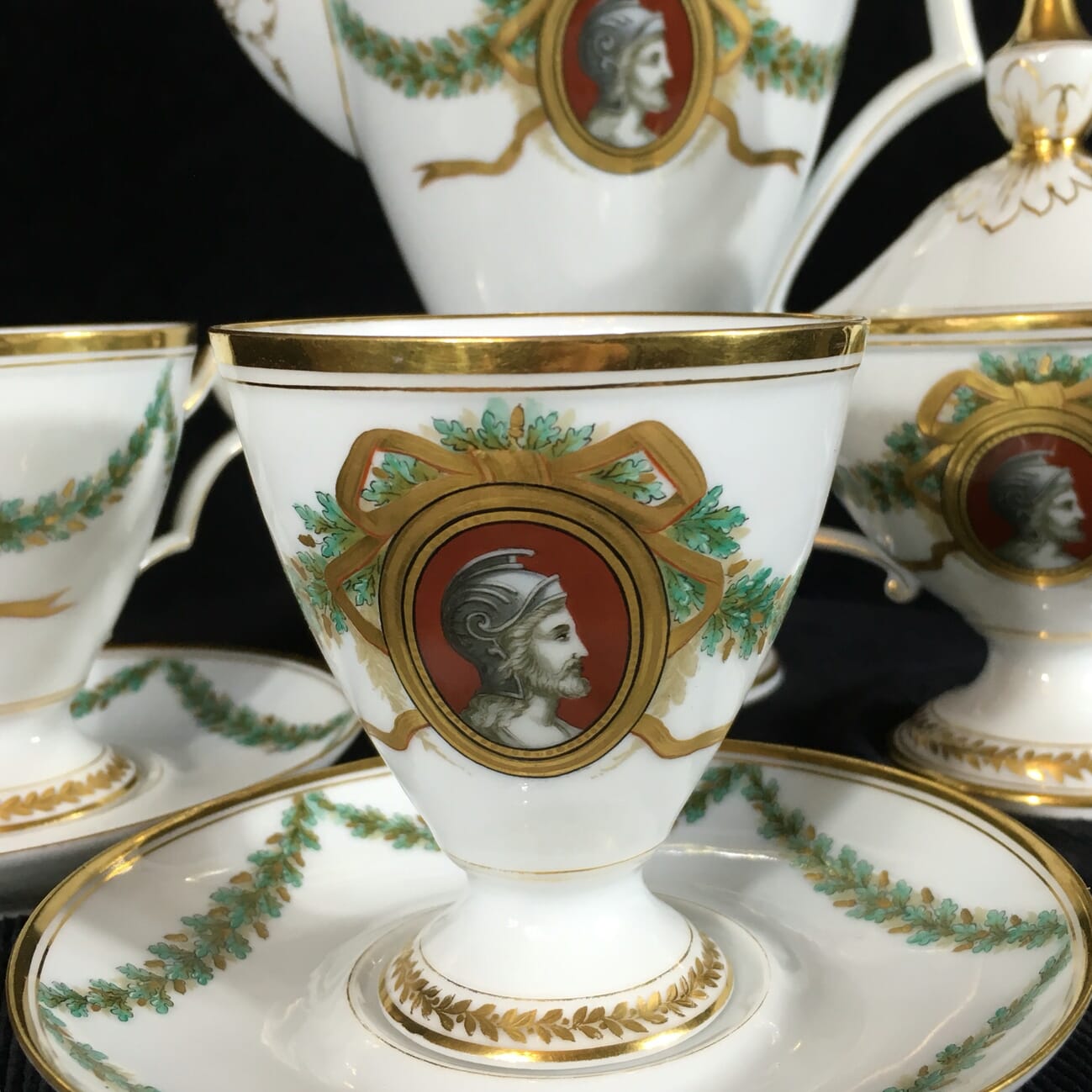 Paris porcelain Second Empire coffee service, C 1875 -19363