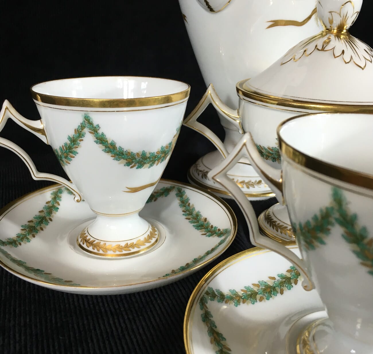 Paris porcelain Second Empire coffee service, C 1875 -19364