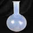 Opaline glass carafe, spiral fluted in white, c. 1890 -0