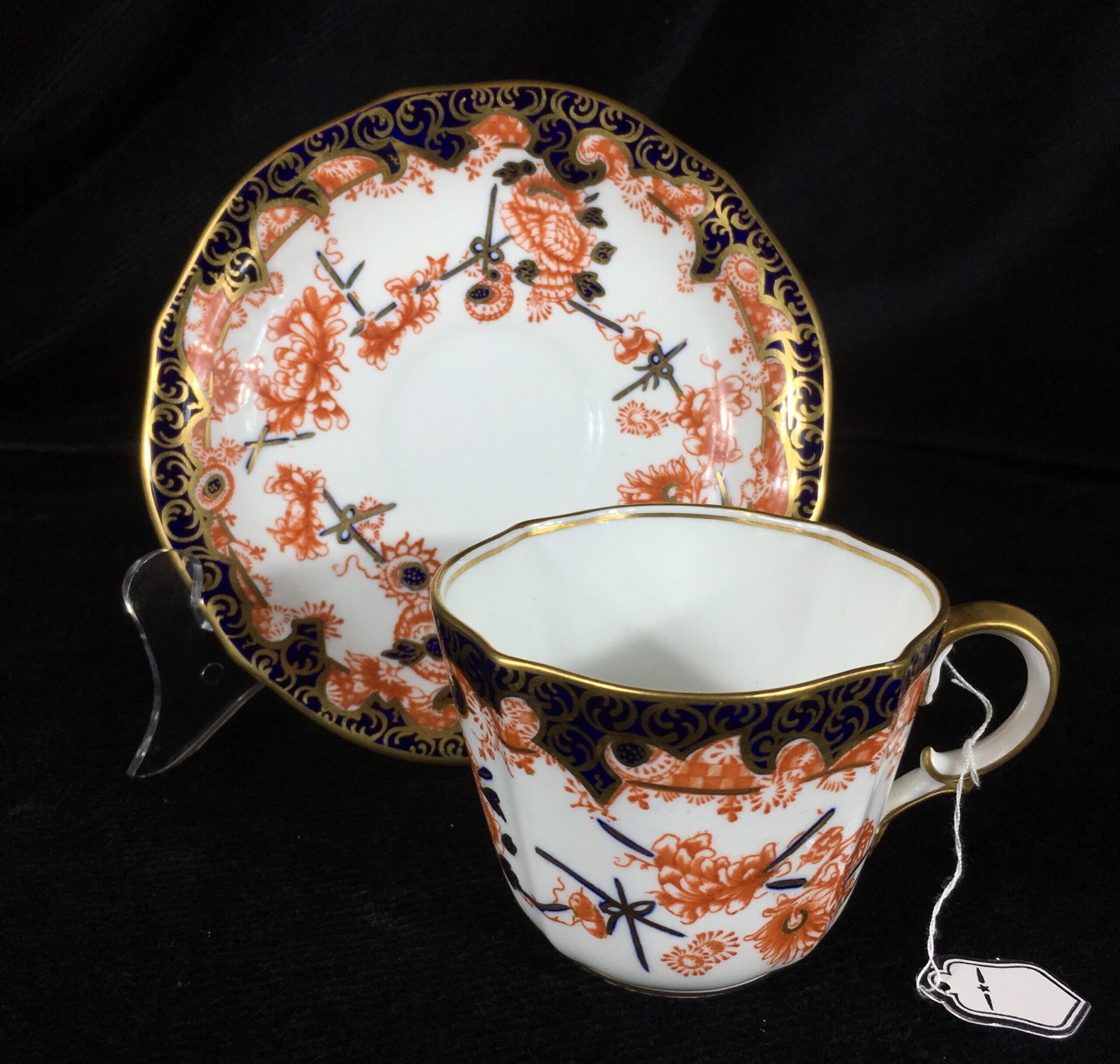 Royal Crown Derby cup & saucer, Imari pattern, c. 1910-0