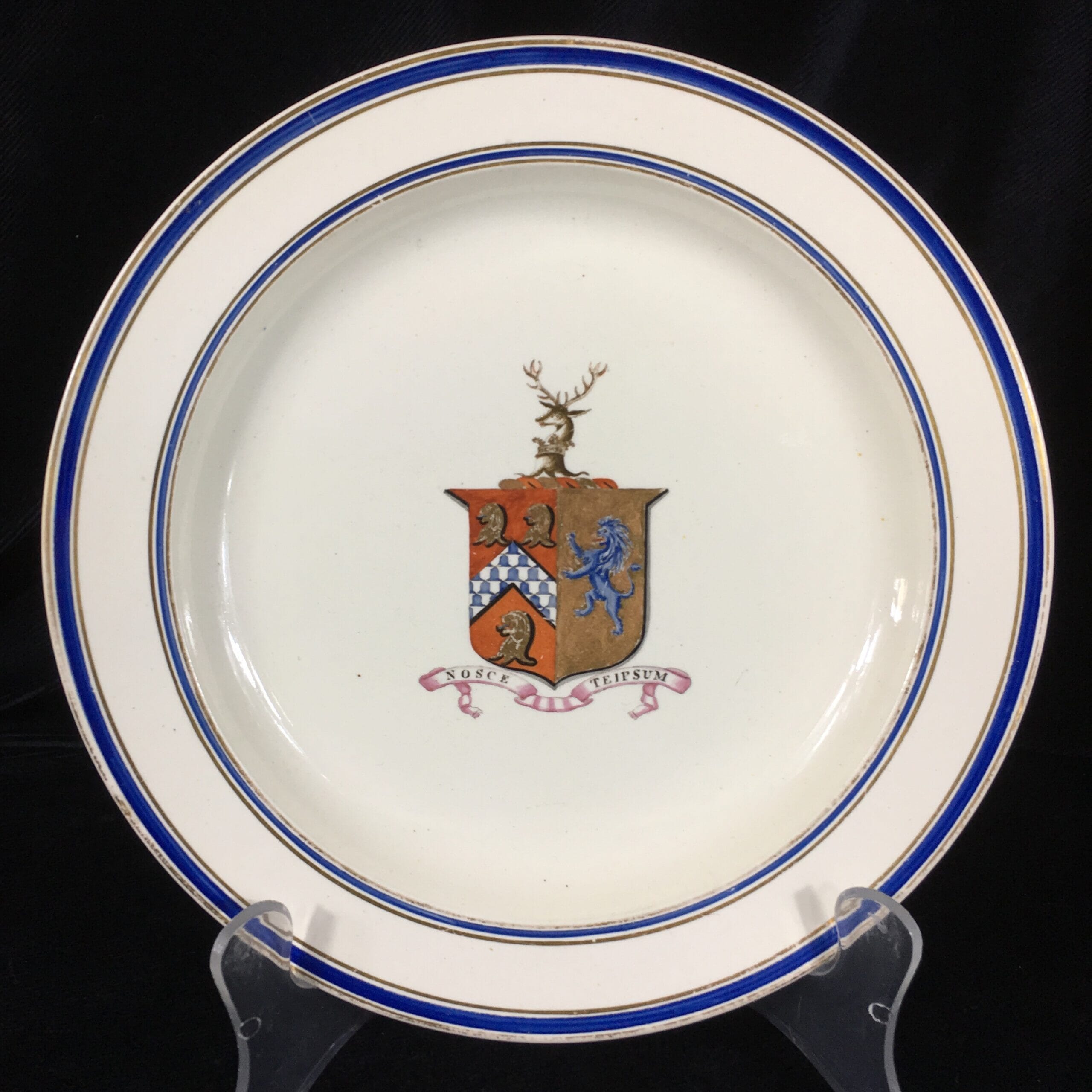 Wedgwood creamware armorial plate, Samuel Isted service, c.1795-0