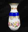 Limoges porcelain vase, painted with bands of flowers, c.1870-0