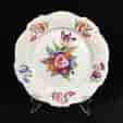 Bone China plate with moulding & flower decoration, c. 1820 -0