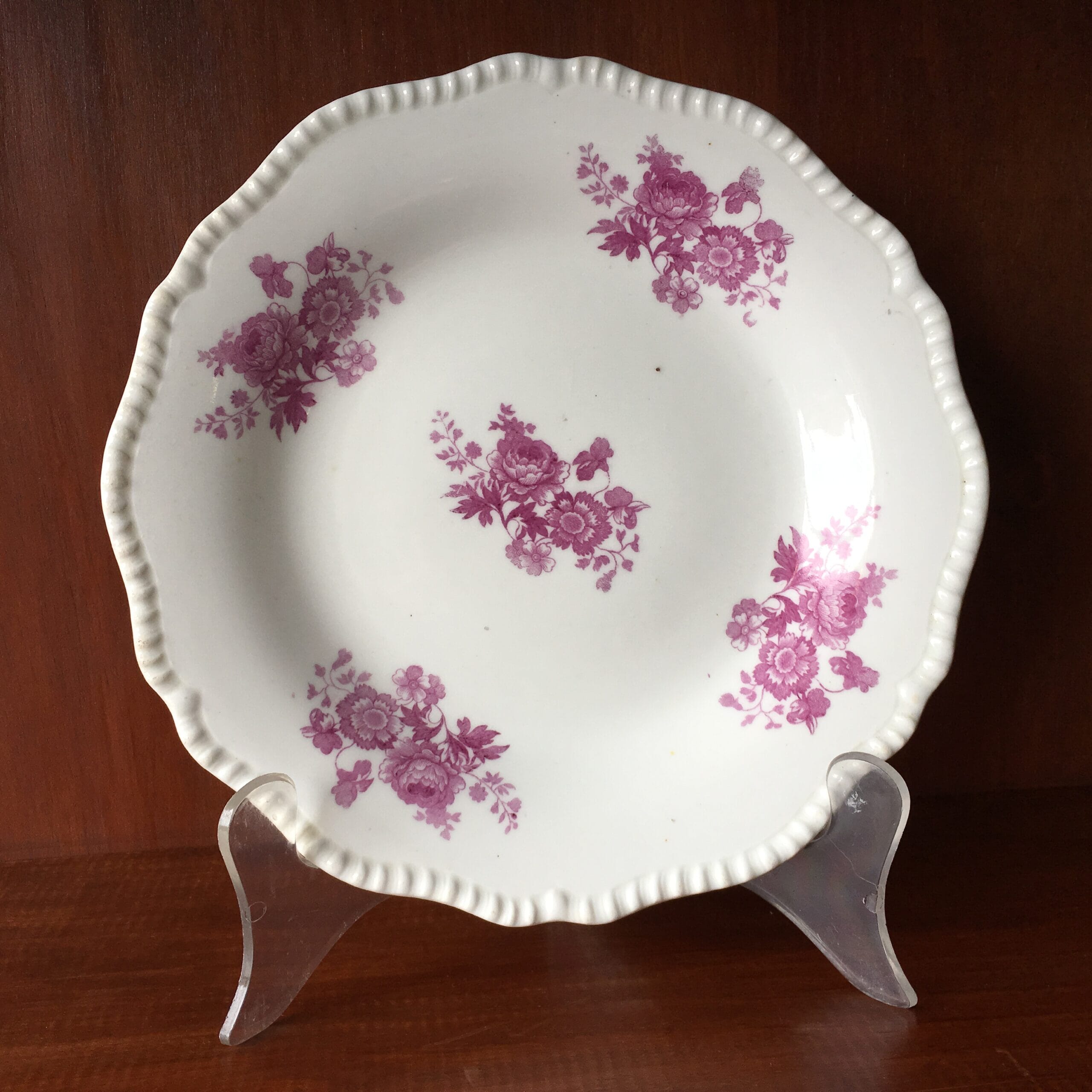 Daniel plate, printed purple pattern 4309, c.1826-0