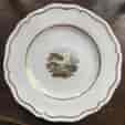 Ridgeway Plate, finely painted with figure in landscape, Circa 1820