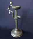Pewter slush lamp, tall form, 19th century-0