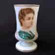 Victorian milk glass vase, portrait of a lady, c.1860 -0