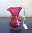 Victorian Ruby glass jug, circa .1880-0