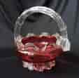 Victorian Ruby & clear glass basket. circa 1880-0