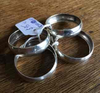 Set of 4 Sterling Silver napkin rings, Birmingham 1938 -0