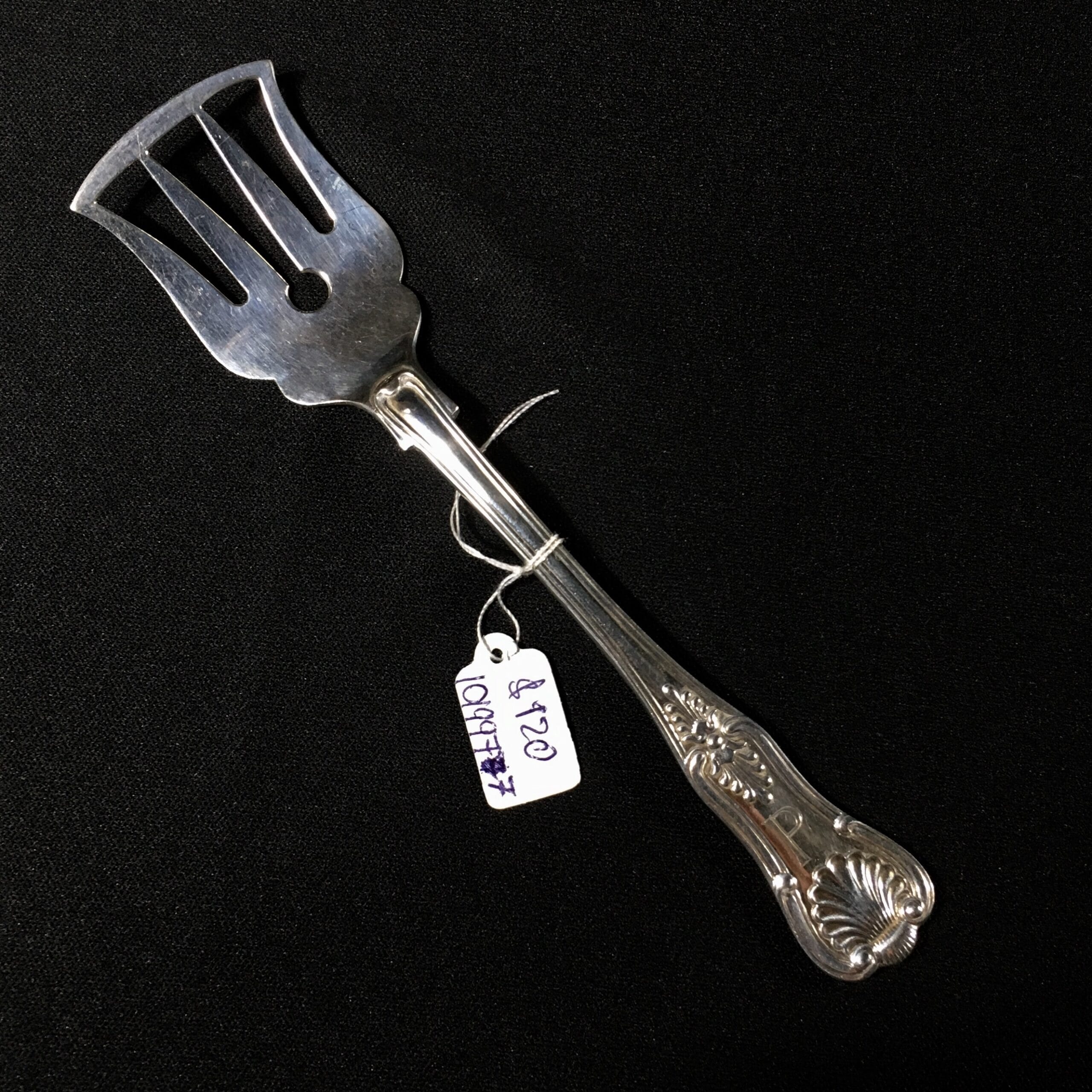 Kings Pattern .800 Silver serving fork, German c.1900 -0