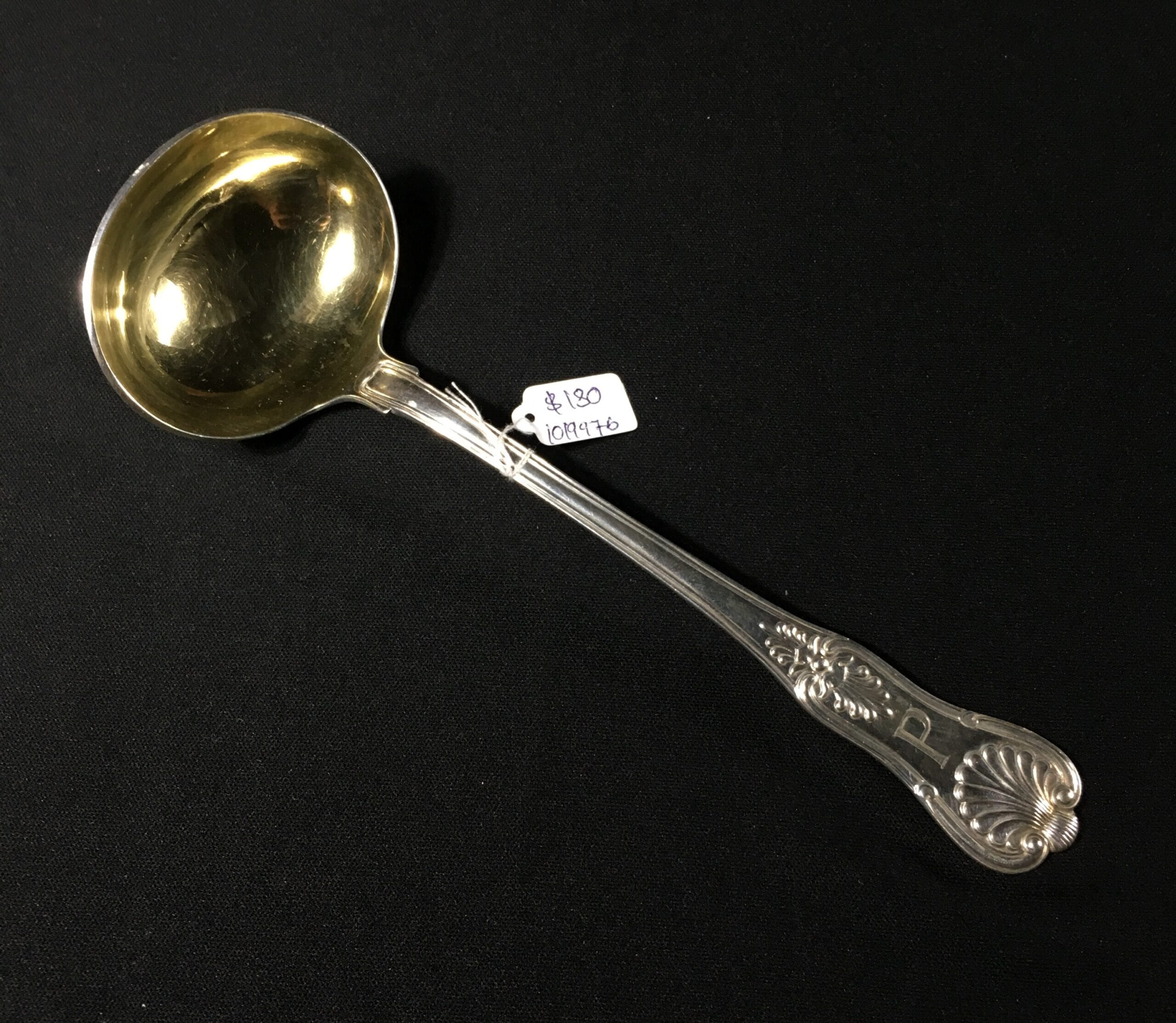 Kings Pattern .800 Silver sauce ladle, German c.1900 -0