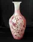 Pink Victorian mottled glass vase, c.1890 -0