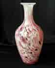Pink Victorian mottled glass vase, c.1890 -0