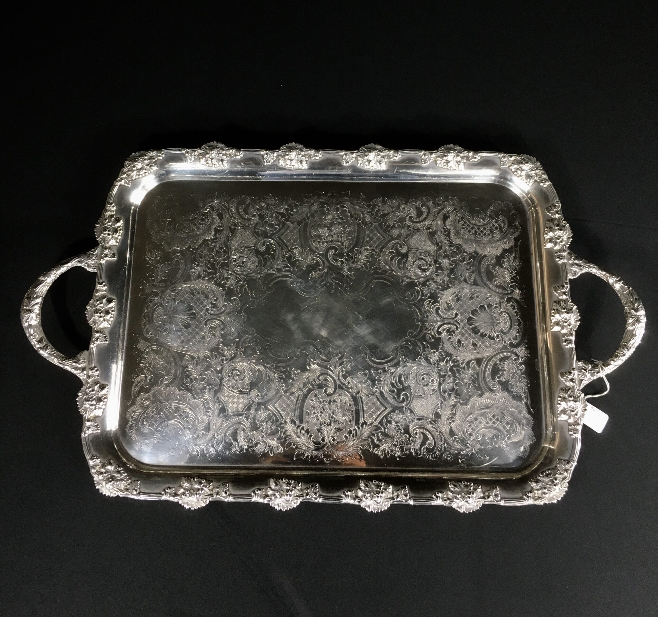 Large plated tray, made in England for Drumonds Melbourne, circa 1935 -0