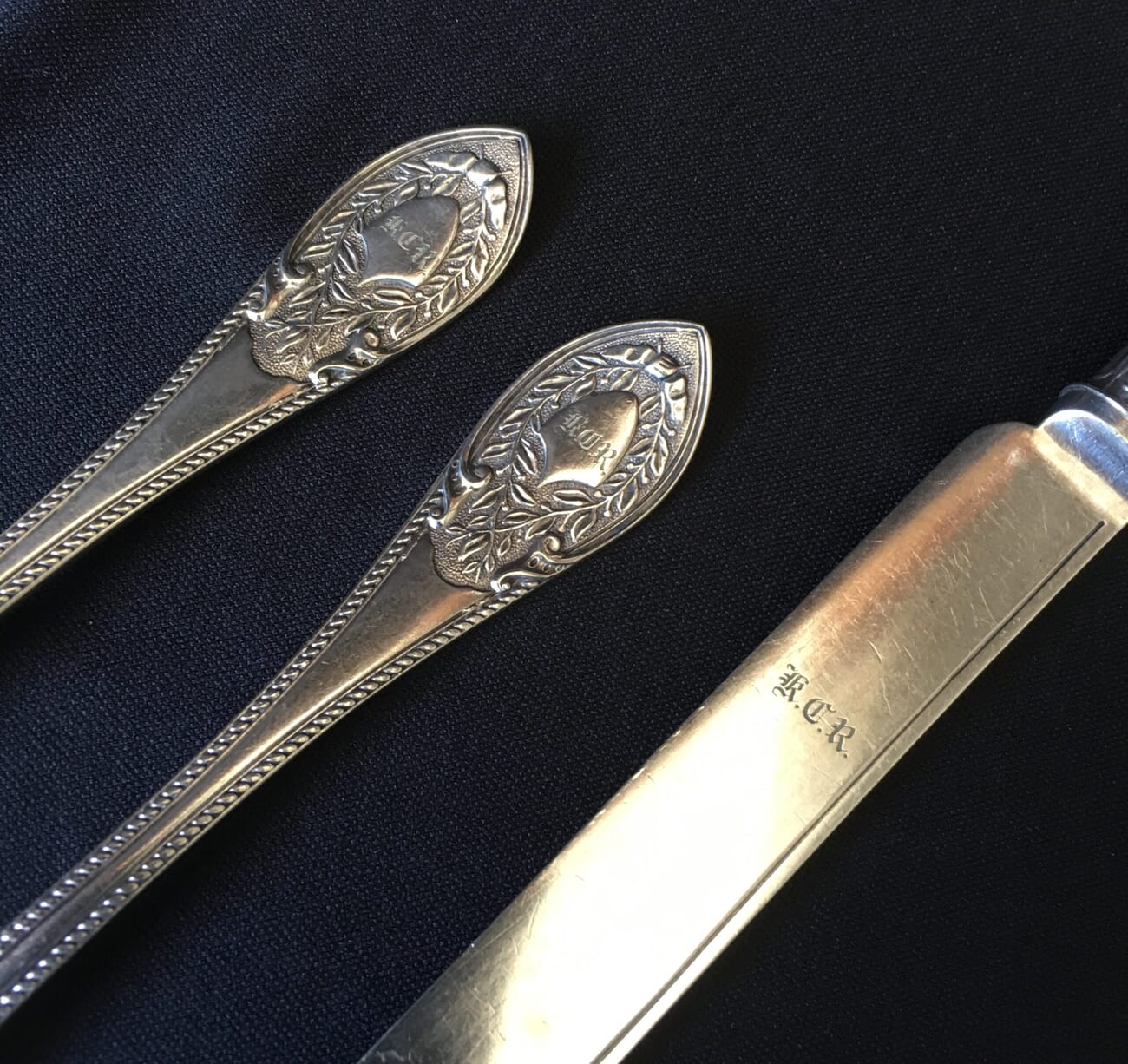 Presentation children's cutlery set, Sterling mount Sheffield 1887-21425
