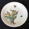 Hand painted Limoges wall plate, decorated with two butterfly's amongst wild flowers, circa 1875 -0