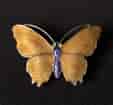 Sterling Silver & Enamel butterfly brooch, c. 1920-0