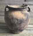 Chinese Neolithic pottery twin handled jar, Yangshao, 2,500 BC-0