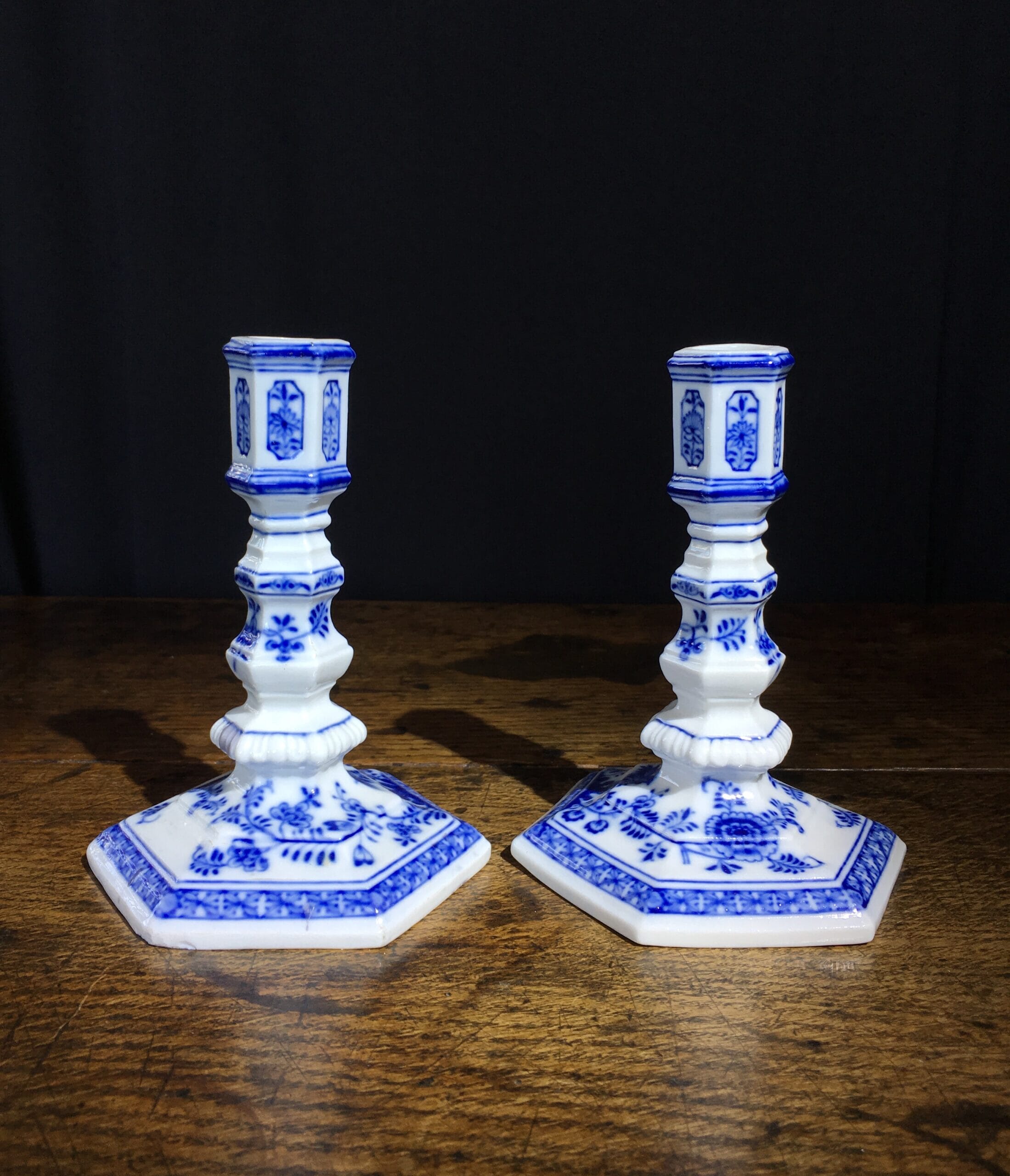 Pair of Meissen candlesticks, 19th century -0