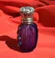 Amethyst glass perfume, silver lid, c. 1875-0