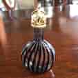 Striped glass perfume bottle, 20th century-0