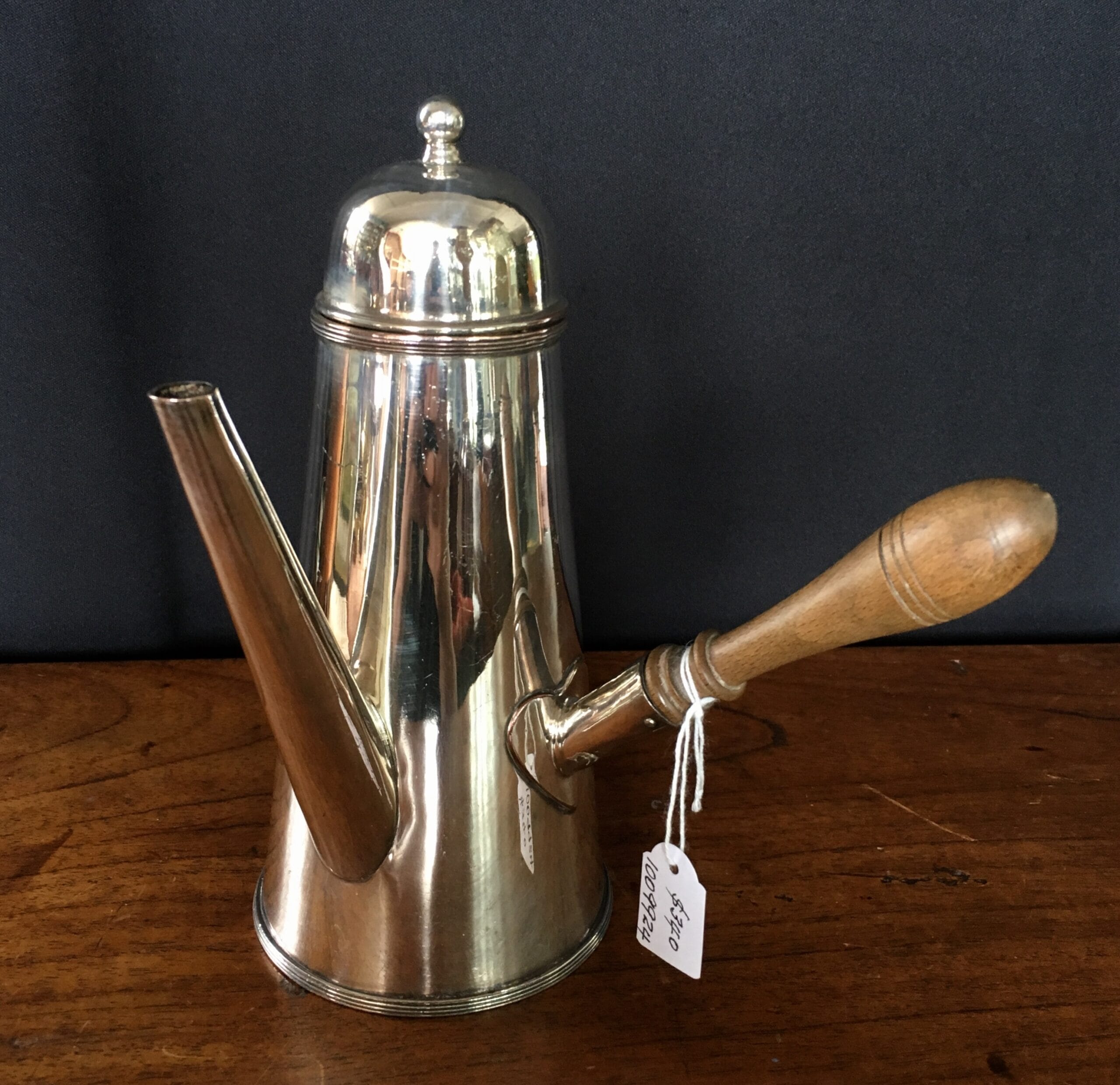 French Rolled Plate Chocolate Pot, 18th C -0