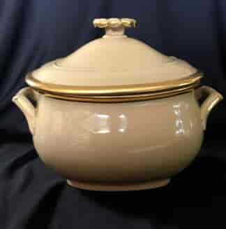 Wedgwood drabware sugar bowl & lid, c. 1820-0