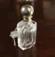 French Silver mounted cut crystal perfume bottle, circa 1880-0
