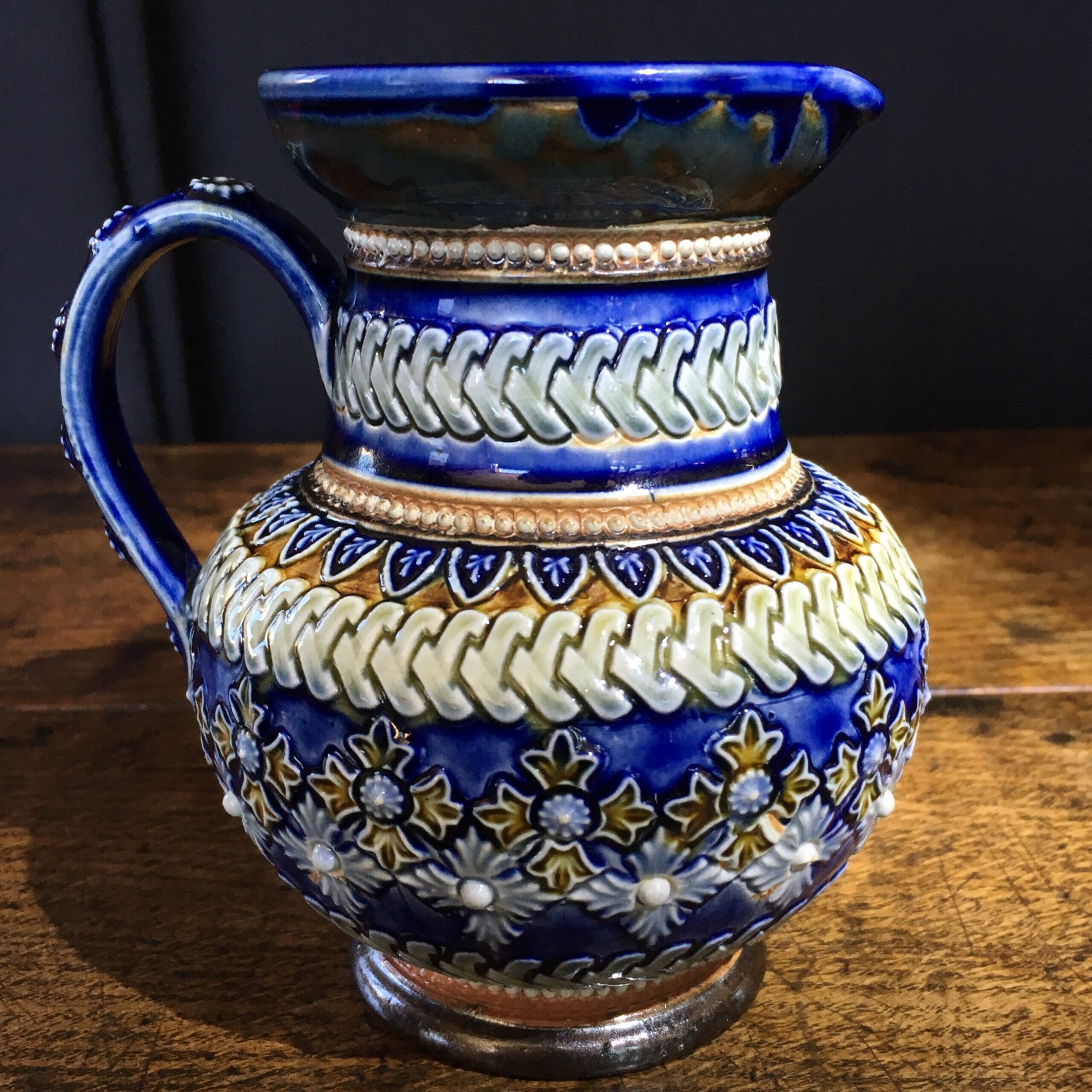 Doulton Lambeth stoneware jug, Emily Partington, c. 1882 -0