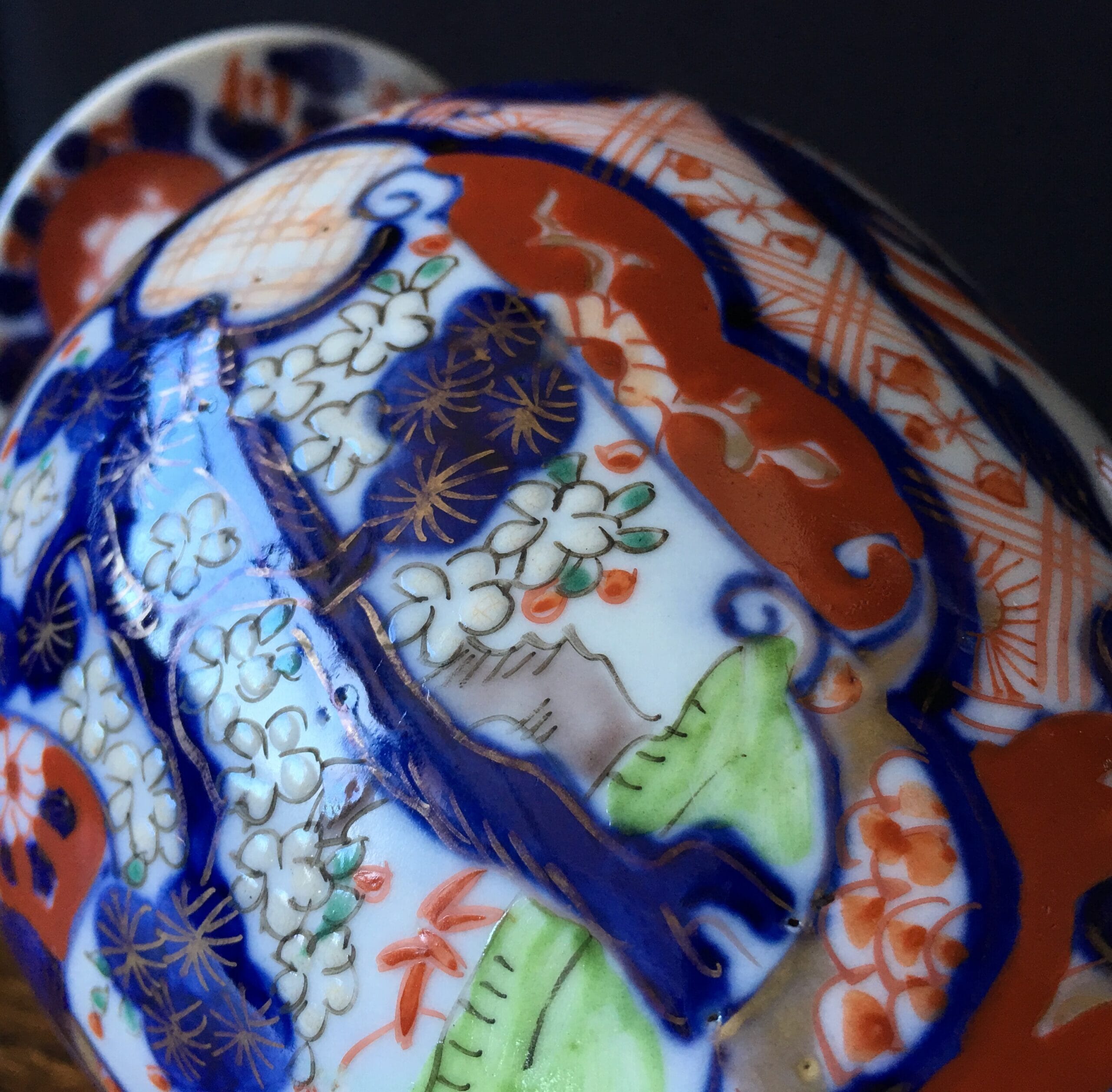 Pair of Japanese Imari vases, pine and pheonix design C. 1890