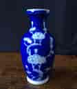 Chinese Export vase with prunus on blue, c. 1880 -0
