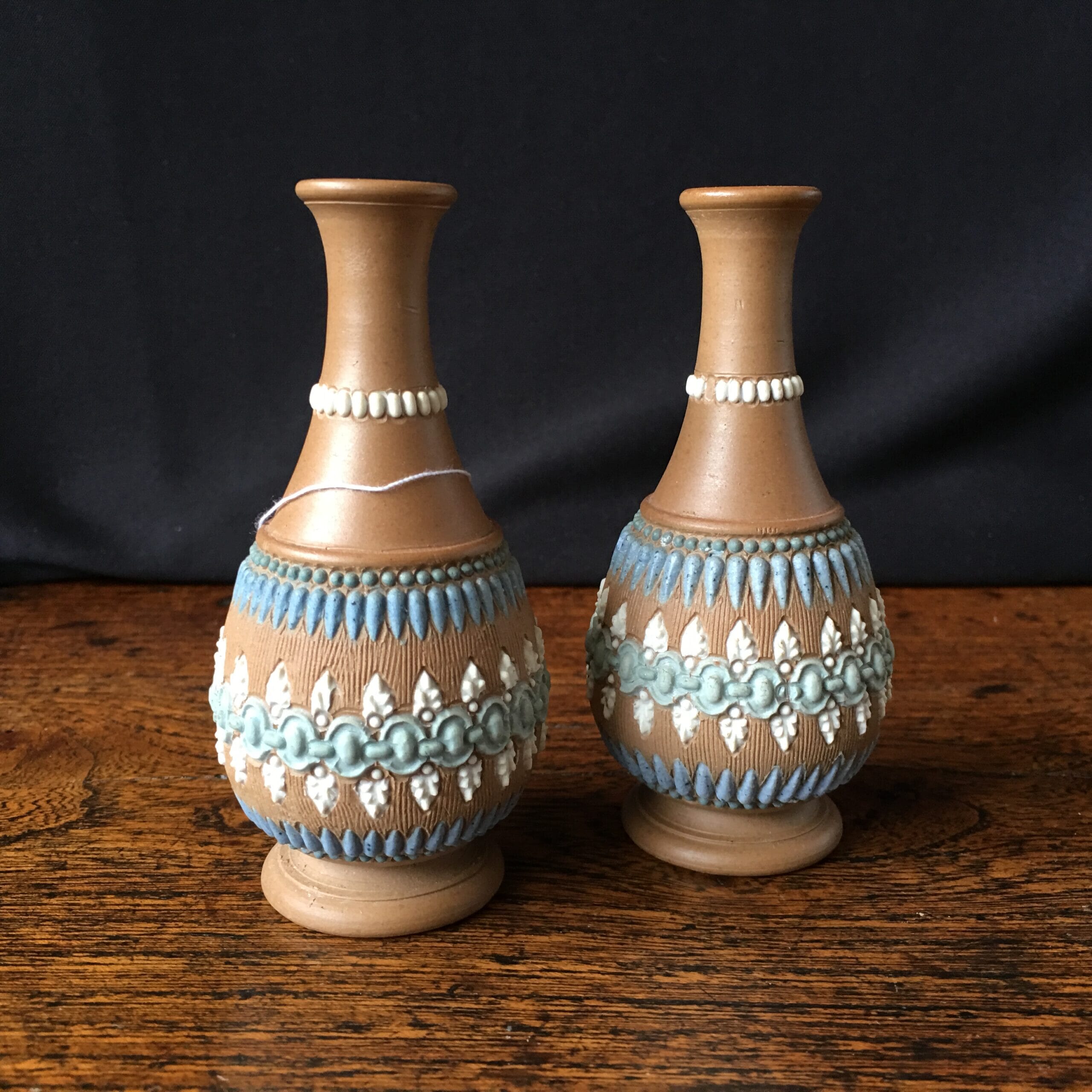 Doulton Lambeth Silica Ware vases, c. 1885 -0