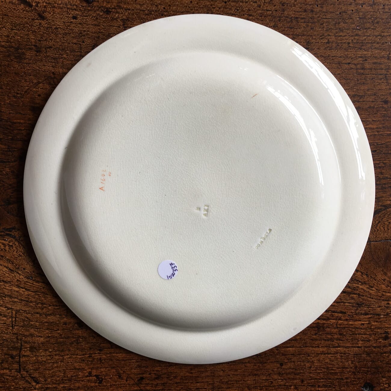 Wedgwood creamware plate, botanical prints, c. 1880-22053