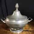 Continental Pewter lidded tureen, 19th C. -0