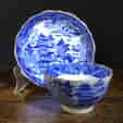 Spode porcelain teabowl & saucer, 'Pagoda' pattern, c. 1815 -0