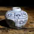 Thai Sawankhalok stoneware small jar, 14th century-0