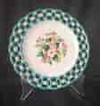 Minton plate, basket border & apple blossom C. 1870 -0