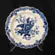 Worcester 'Pinecone' pattern blue & white plate, c.1780 -0
