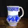 French faience blue & white jug,19th century-0