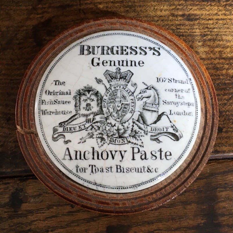 Burgess's Genuine Anchove Paste Potlid, c. 1870-0