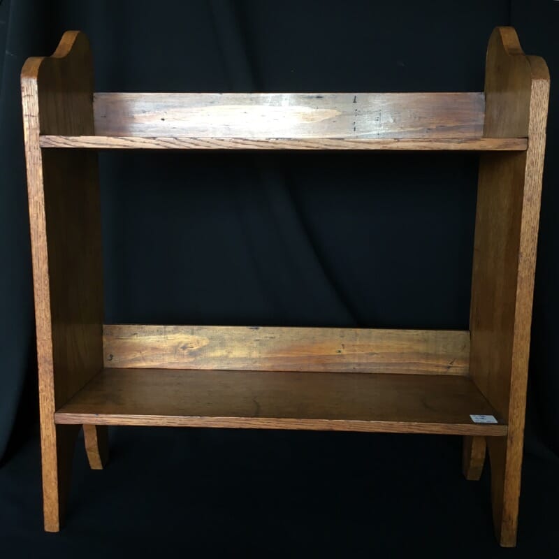 Arts & Crafts oak shelves, peg joining, c.1900 -24085