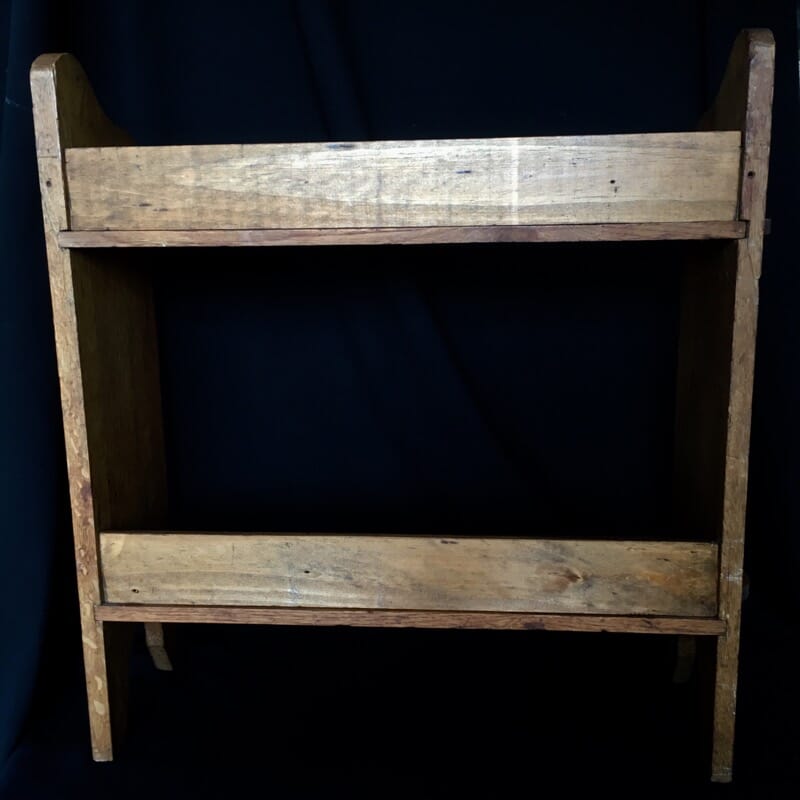 Arts & Crafts oak shelves, peg joining, c.1900 -24089
