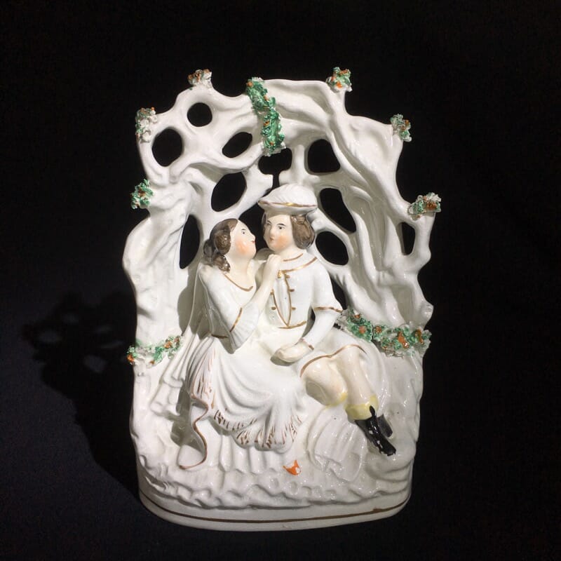 Staffordshire group of a courting couple, c. 1860-0
