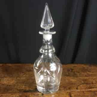 Late Georgian decanter with tall stopper, c. 1825-0