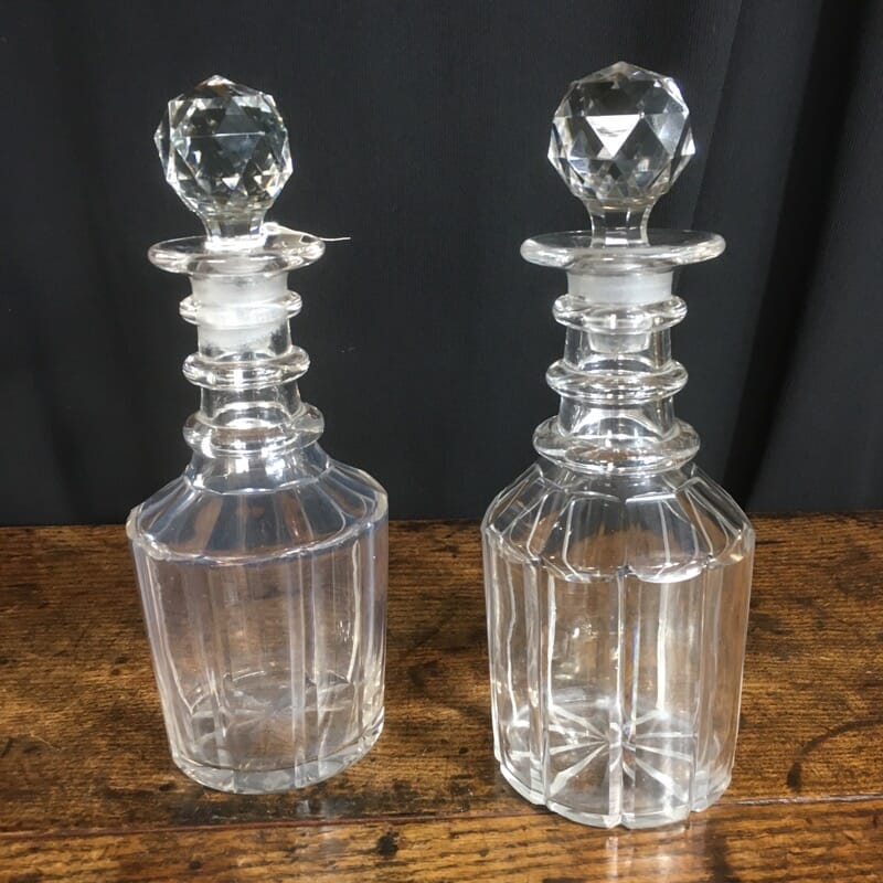 Pair of late Georgian decanters, C. 1830 -0