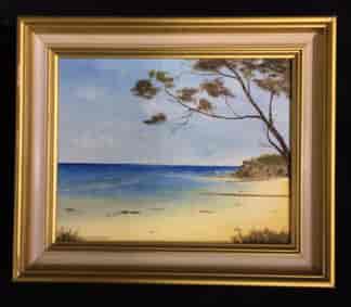 Phyl Yorston, oil painting 'The front beach at Point Lonsdale' late 20th century -0