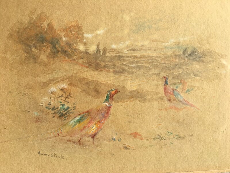 James Stinton (1870-1961) - pheasants in a landscape, c. 1900-0
